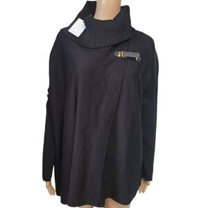 Calvin Klein Black Cowl Neck Tunic Sweater size Small Medium